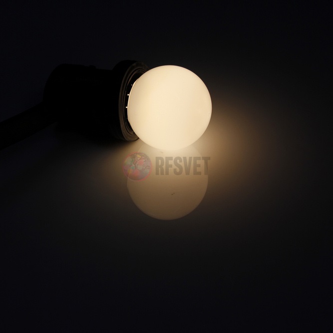 LED Лампа Е27, цвет: белый теплый, 5 диодов D45мм