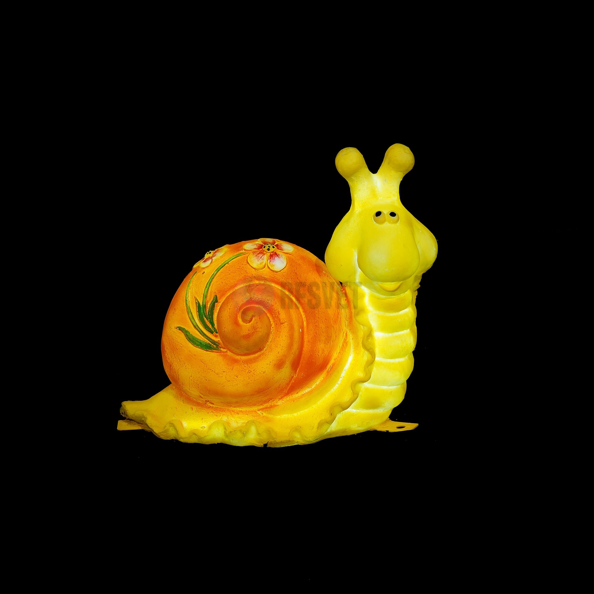 Объемная фигура из стекловолокна "Улитка с цветком", 45*22*43 см, с трансформатором