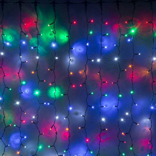 Световой дождь (LED Плей Лайт), 2*6 м, мульти 308