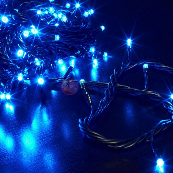 Светодиодная гирлянда (LED ТвинклЛайт) 10м, синие диоды с контр.