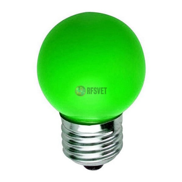 LED Лампа Е27, цвет: зеленый, 5 диодов