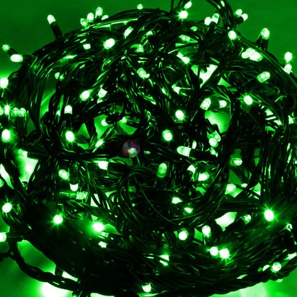 Светодиодная гирлянда (LED ТвинклЛайт) 20м, зеленые диоды, с контр.
