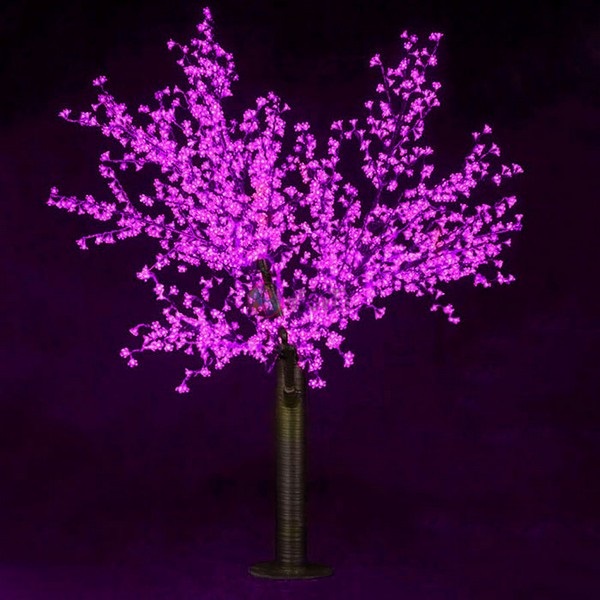 Световое дерево «Сакура», диаметр 1.5 м, высота 1.9 м, 972 лепестка, фиолетовое