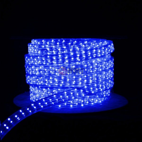 Светодиодный плоский дюралайт (трехжильный),11*18 мм, синий