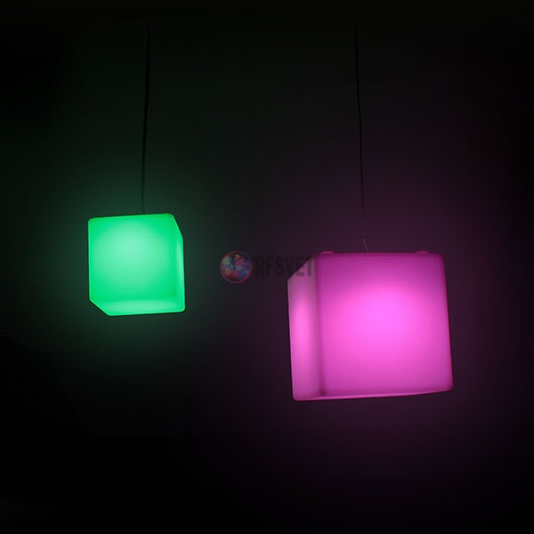 Беспроводной светящийся разноцветный LED куб ,60см на аккумуляторах, арт. 023А