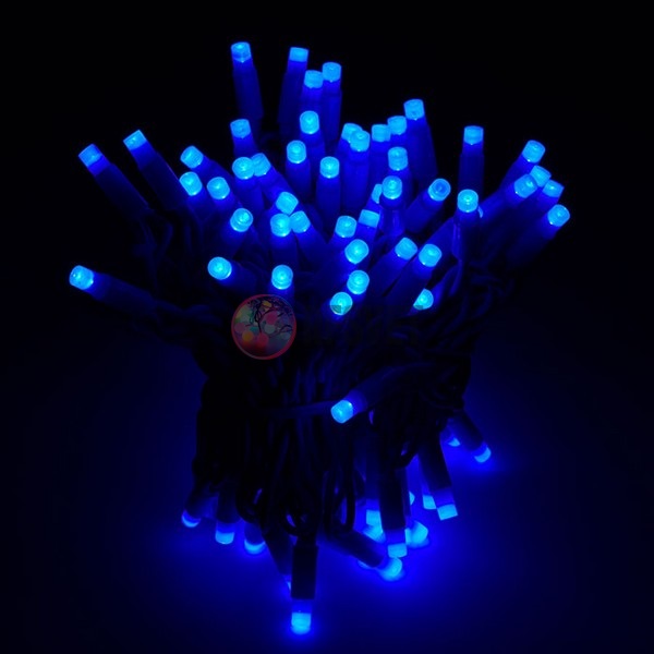 Гирлянда-нить LED Стринг Лайт, 10м,24В синяя, влагозащищенная