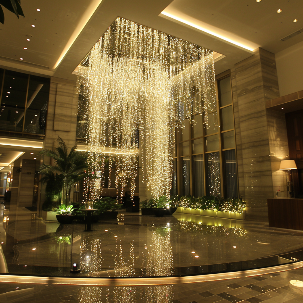 Светодиодное оформление лобби гостиниц: яркий акцент в интерьере Светодиодное оформление лобби гостиниц: яркий акцент в интерьере