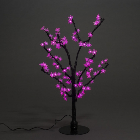 Световой LED Куст вишня 0,8 *0,8 м. 96 диодов, цвет розовый