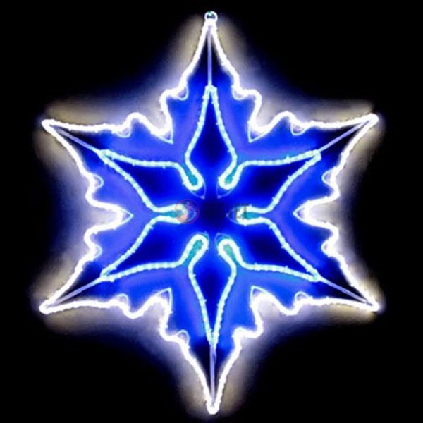 Световая фигура. Светодиодная "Снежинка",83*83см, белая/синяя