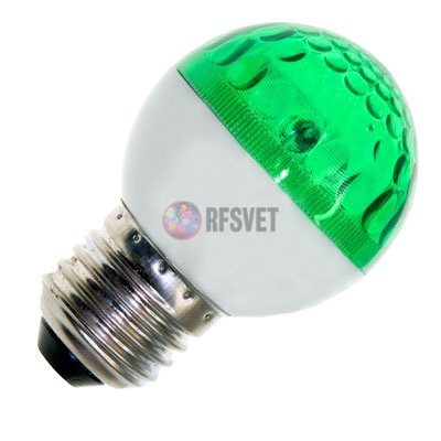 LED Лампа Е27, цвет: зеленый, 9 диодов