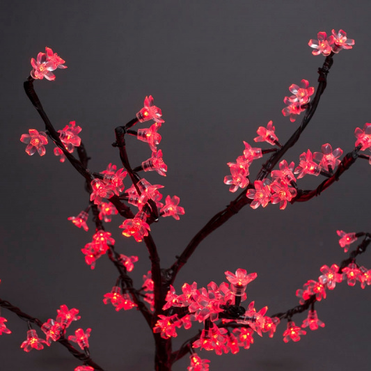 Световой LED Куст вишня 0,8 *0,8 м. 96 диодов, цвет красный