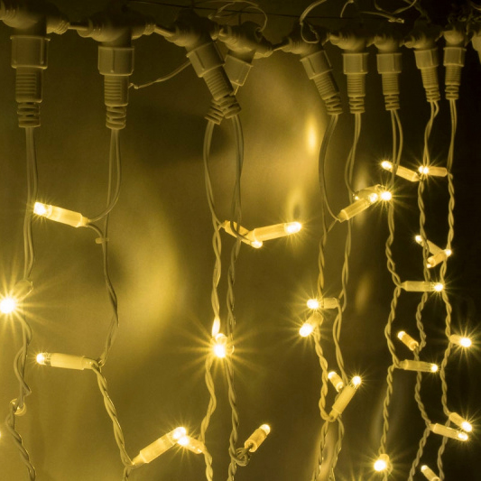 Световой дождь (LED Плей Лайт), 2*6 м, белый теплый 110/1544