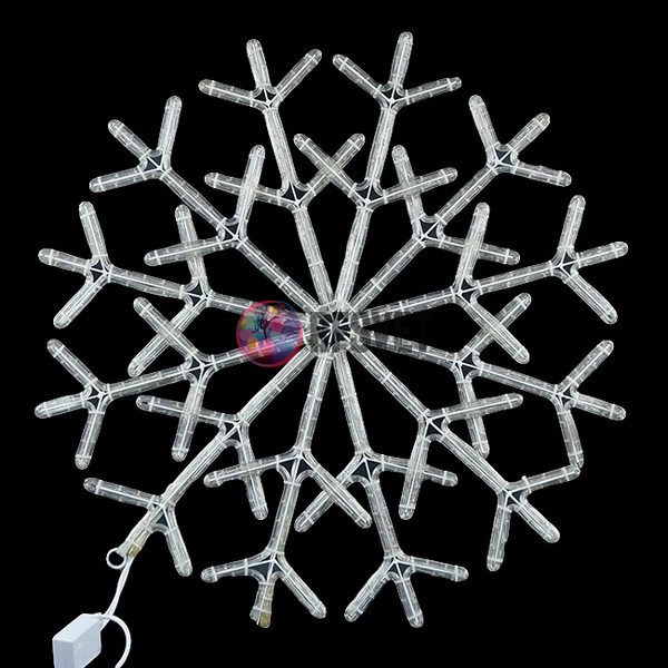 Светодиодная фигура. Светодиодная "Большая Снежинка" бело-синяя, 90*90см