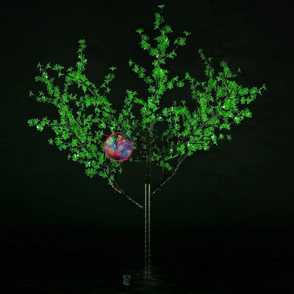 Световое дерево «Сакура», диаметр 1.5 м, высота 1.9 м, 864 лепестка, зеленое