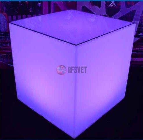Светящийся разноцветный LED куб, 80см от сети 220B, арт.102