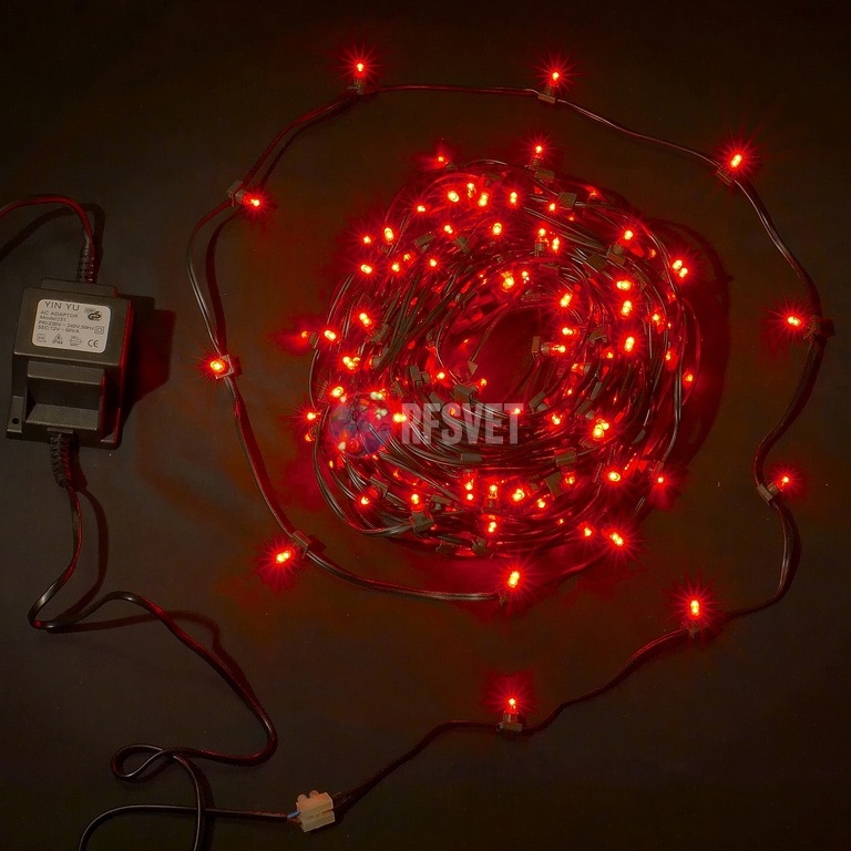 LED Клип Лайт, шаг 15см,,с трансф., красный
