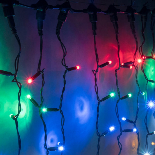 Световой дождь (LED Плей Лайт), 2*6 м, мульти 308