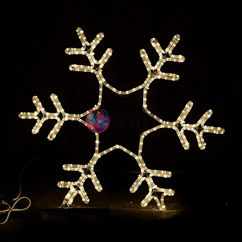 Световая фигура. Светодиодная "Снежинка" теплый белый, 76*76см