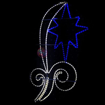 Светодиодная консоль "Звездный узор", белый+синий 1901