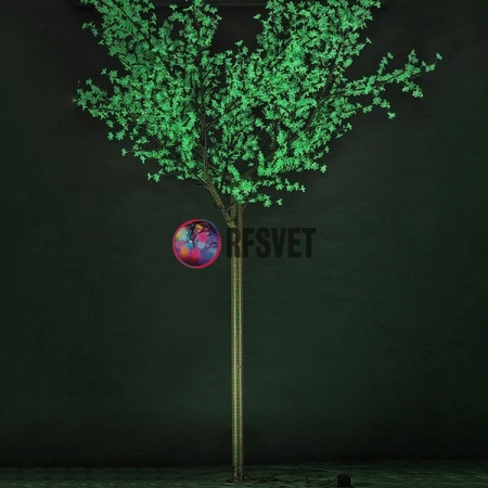 Световое дерево «Сакура», диаметр 3.0 м, высота 3.6 м, 2688 лепестков, зеленое