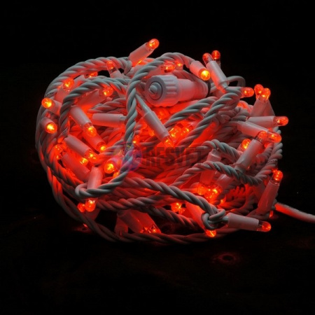 Гирлянда-нить LED Стринг Лайт, 10м,24В красная, влагозащищенная