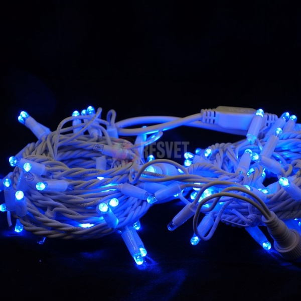 Гирлянда-нить LED Стринг Лайт, 10м,24В синяя, влагозащищенная Гирлянда-нить LED Стринг Лайт, 10м,24В синяя, влагозащищенная