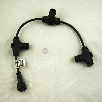 Шлейф с 3 коннекторами для гирлянд-нитей