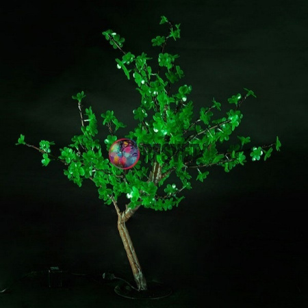 Световой вишневый куст зеленый,высота 0.8м, диаметр 0.8м