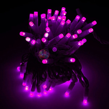 Гирлянда-нить LED Стринг Лайт, 10м, розовая, влагозащищенная Гирлянда-нить LED Стринг Лайт, 10м, розовая, влагозащищенная