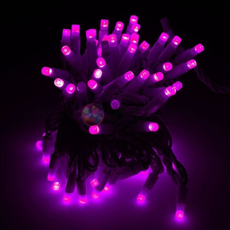 Гирлянда-нить LED Стринг Лайт, 10м, розовая, влагозащищенная