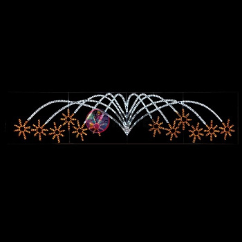 Световое панно "Фейерверк-Звездопад", 90*300см