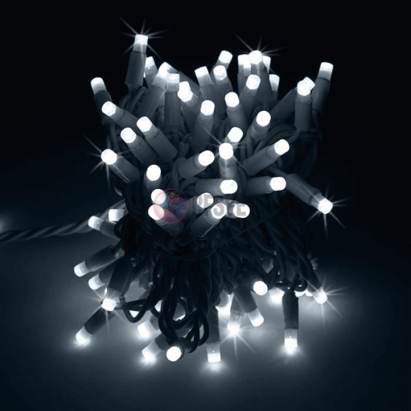 Гирлянда-нить LED Стринг Лайт мерцающая, 10м, белая, влагозащищенная Гирлянда-нить LED Стринг Лайт мерцающая, 10м, белая, влагозащищенная