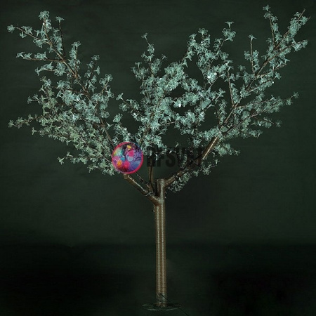 Световое дерево «Сакура», диаметр 1.5 м, высота 1.9 м, 972 лепестка, белое