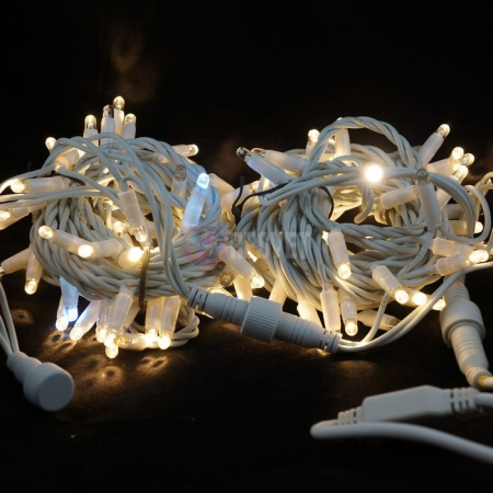 Гирлянда-нить LED Стринг Лайт, 10м,24В теплый белый, влагозащищенная