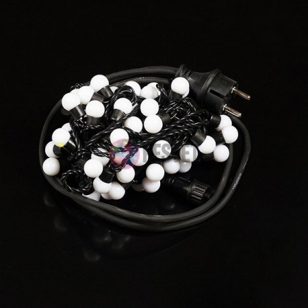 Светодиодная гирлянда Мультишарики, 10м,D15мм цвет RGB, медленная смена цвета