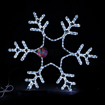 Световая фигура. Светодиодная "Снежинка" белая, 76*76см