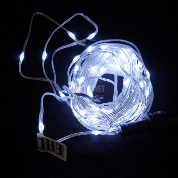 Гирдянда-нить, светодиодная, 24в, 20м цвет белый