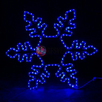 Световая фигура. Светодиодная "Снежинка" синяя, 75*75см