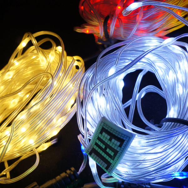 Гирдянда-нить, светодиодная, 24в, цвет белый