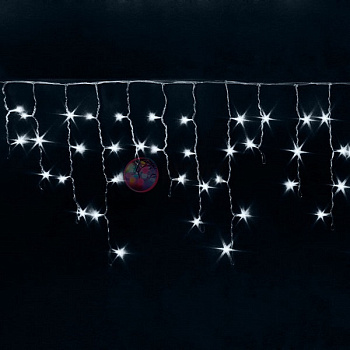 Светодиодная гирлянда-бахрома, 3*0.5м, белая