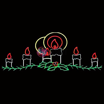 Световое панно "Свечи", 150*385см