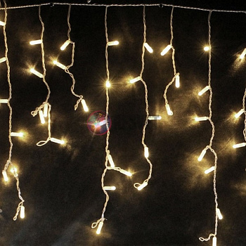 Светодиодная гирлянда-бахрома, 4.8*0.6м, теплый белый