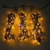 Гирлянда на деревья, 3 нити по 20 м, с трансф, желтый