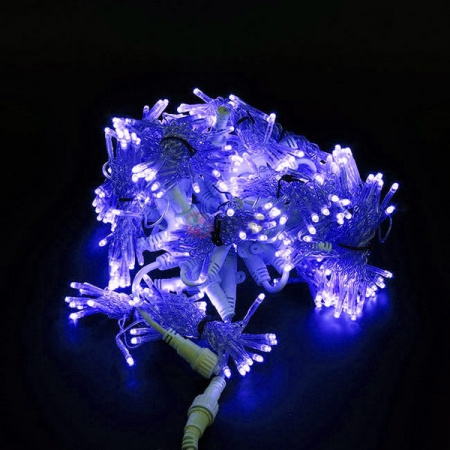 Светодиодный дождь (LED Плей Лайт), 2*1.5 м, синий, мерцающий