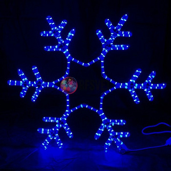 Световая фигура. Светодиодная "Снежинка" синяя, 76*76см