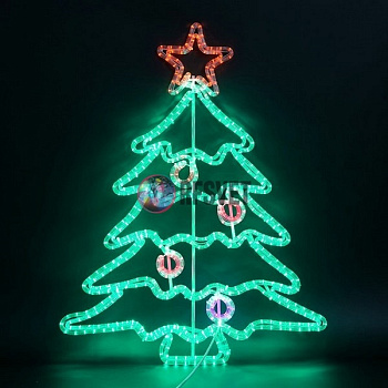 Светодиодная фигура "Праздничная ель", 100*77см