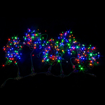 Гирлянда на деревья, 5 нитей по 20 м, с трансф, мульти, мерцающий
