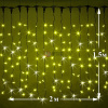 Светодиодный дождь (LED Плей Лайт), 2*1.5 м, желтый, мерцающий