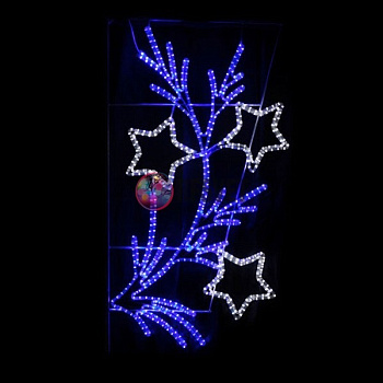 Светодиодная консоль "Звезды на еловой ветке", 80*150 см﻿