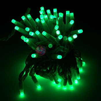Гирлянда-нить LED Стринг Лайт, 10м, зеленая, влагозащищенная Гирлянда-нить LED Стринг Лайт, 10м, зеленая, влагозащищенная